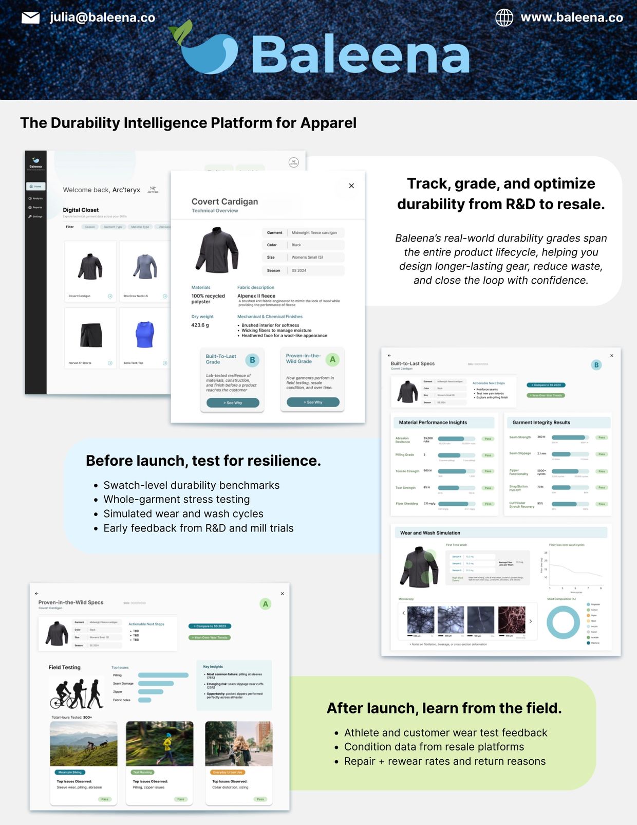 Baleena Durability Intelligence Platform one-pager
